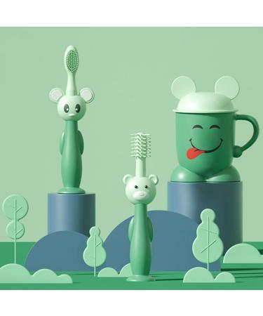 Minkissy Children's Toothbrush Set Suction Cup Baby Training Toothbrush & Cleaning Brush for Newborn Teeth - Buy Online on GoSupps.com