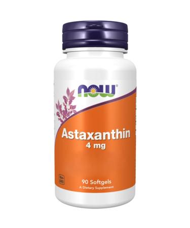 Now Foods Astaxanthin 4mg 90 Softgels Lab-Tested Carotenoid Gluten Free Non GMO