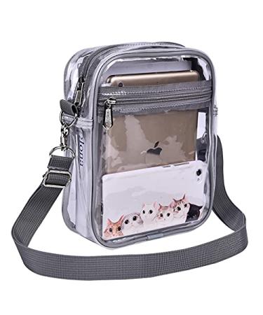 USPECLARE Clear Messenger Bag for Work & Business Travel for Men & Women, Stadium Approved Grey - Buy Online on GoSupps.com