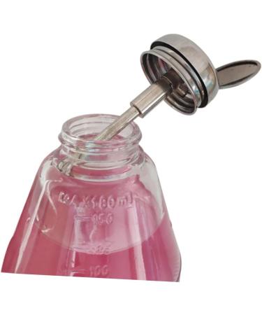  SOESFOUFU Refillable Glass Bottle Shaped for Nail Polish Remover with 180ml Pressure Pump Bottle for Liquid Storage - Buy Online on GoSupps.com