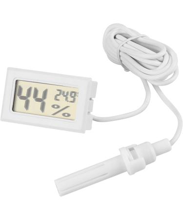 ASHATA Digital Hygrometer 2-in-1 LCD Display Thermometer Hygrometer with External Probe for Reptile Mini Digital Electronic Temperature Hygrometer(White) - Buy Online on GoSupps.com