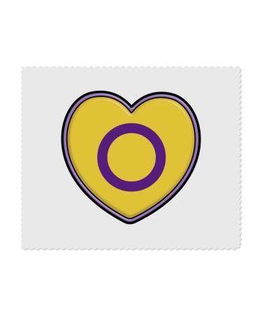 Azeeda 2 x "Intersex Pride Flag Heart" Microfiber Lens/Eyeglass Cleaning Cloths (LC00019822)