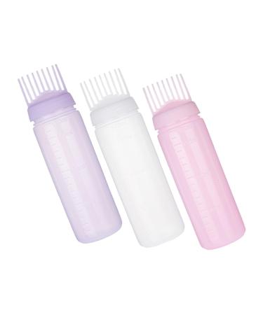 SHERCHPRY 3 pi ces Bouteilles Applicatrices pour Coloration avec Peigne Int gr Flacons et Gradu s pour Teinture et Soin Capillaire Usage Domestique et Salon