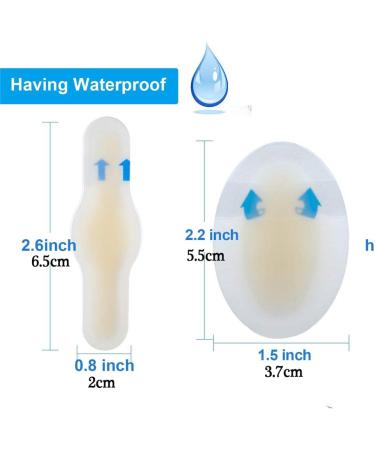 10-Piece Blister Gel Guard Adhesive Tabs for Bladder Protection & Heel Cushion - Hydrocolloid Skin Pads for Runners & Hikers - Pressure Wound Relief 20x65mm - Buy Online on GoSupps.com