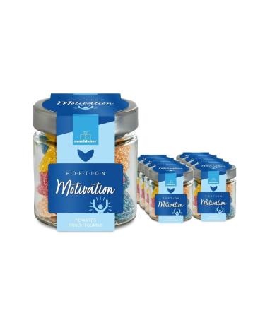 naschlabor Portion Motivation Gift Glass 120g | The Snack Motivation Shot for Work School or College | Gift for Friends Colleagues or Classmates | Motivational Gift