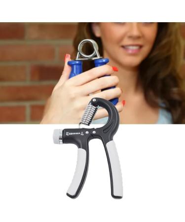 Hand Grip Exerciser Portable Grip Strength Trainer Adjustable 11 To 132.3lb for Men for Home (Black Gray) - Buy Online on GoSupps.com