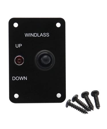 Anchor Windlass Up/Down Rocker Switch Panel Marine Windlass ON-OFF-ON Control Panel With Red LED