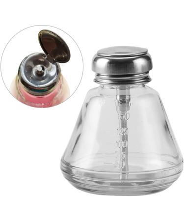  SOESFOUFU Refillable Glass Bottle Shaped for Nail Polish Remover with 180ml Pressure Pump Bottle for Liquid Storage - Buy Online on GoSupps.com