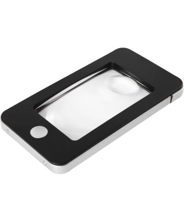 Rectangle Illuminated Magnifier Phone Appearance 4 LED Lights Magnifying Glass Portable Reading Jewelry Loupe Hand Lupa loupes jewelers loupes 100x for weed travel-cases magnifier- with light wireless - Buy Online on GoSupps.com