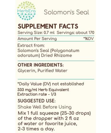 Solomon's Seal B120 Alcohol-Free Herbal Extract Tincture | 4 fl oz Concentrated Liquid Drops - Buy Online on GoSupps.com