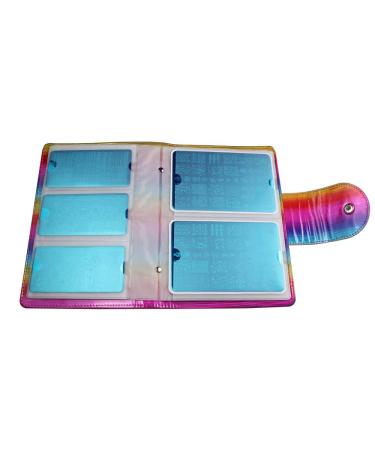 Finger-Deficiency Stamp Plate with 50 Compartments for Nail Art | Rainbow Organizers for Large Templates - Perfect Nail Stamping Case - Buy Online on GoSupps.com