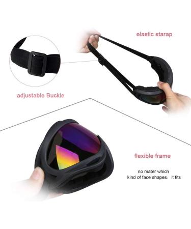 Vicloon Ski Glasses - UV Protection Anti-Fog Snowboard & Motocross Goggles Helmet Compatible - 2PCs Unisex Sports Glasses - Buy Online on GoSupps.com