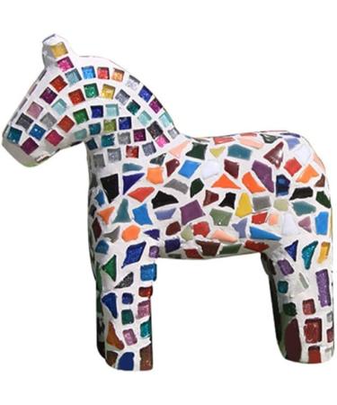 200g Mosaic Stained Glass Tiles for Home Decoration DIY Arts & Crafts - White Ceramic 0.5x2 cm - Buy Online on GoSupps.com