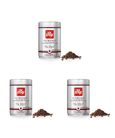 illy Coffee Intenso Coffee Beans Dark Roast 100% Arabica Coffee Beans 250g (Pack of 3) Intenso Bold Roast 250 g (Pack of 3)
