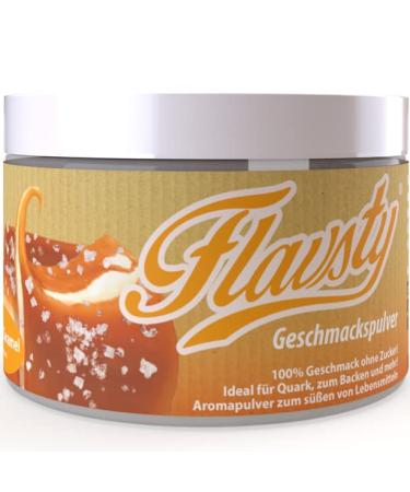Flavsty Salted Caramel flavour powder - Vegan flavour powder without sugar - Aroma powder - Flavor powder