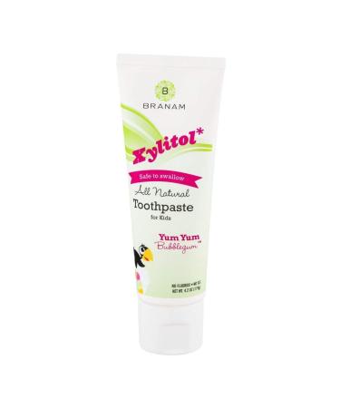 All Natural Xylitol Toothpaste 4.20 Ounces (Yum Yum Bubblegum )