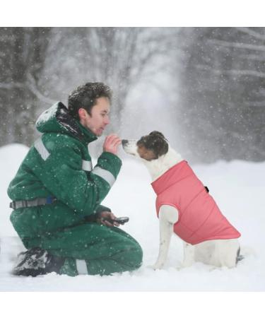 Femax Waterproof Dog Jacket - Winter Coat for Small Medium & Large Dogs | Padded Raincoat & Vest - Pink Cherry Blossom (L Chest 42cm Back 35cm) - Buy Online on GoSupps.com