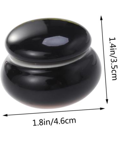 HAPINARY Foundation Jar Balm Jars with Lids Small Containers Mini Jar Vintage Tea Jar Biscuit Jar Lotion Jar Terrariums Kitchen Canisters Cream Storage Tank Cosmetic Sealed Jar Travel medium Black - Buy Online on GoSupps.com