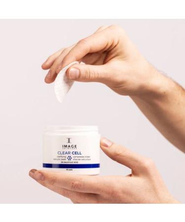 IMAGE Skincare CLEAR CELL Salicylic Clarifying Pads - 60 Exfoliating Wipes for Oily Prone Skin - Buy Online on GoSupps.com