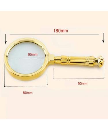 Magnifying Glasses Vision aids Retro Magnifying Glass Gold Handle Magnifying Glass Handle Hand Held Magnifying Glass Stationery Office Supplies 1PCS Better Life - Buy Online on GoSupps.com