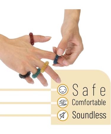 KGDUYC 12-Piece Finger Massage Rings Set - Akupressur Stress Relief & Improved Circulation - Buy Online on GoSupps.com