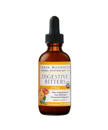 Urban Moonshine Citrus Digestive Bitters | Organic Herbal Supplement 2 FL OZ (Pack of 1)