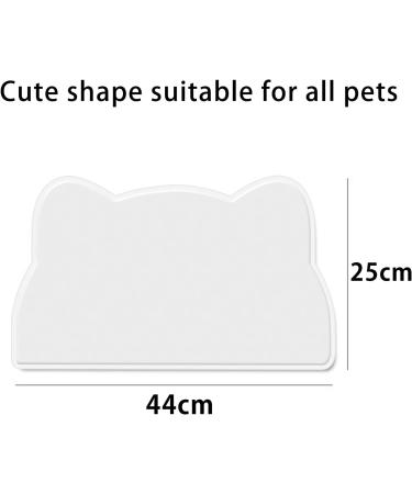 Womlex Silicone Dog & Cat Bowl Pad - Waterproof Non-Slip Cat Head Design (Pink 44x25cm) - Perfect Feeding Mat for Pets - Buy Online on GoSupps.com