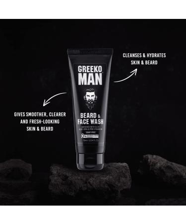 Vasu Greeko Man Beard & Facewash 75ml | Hydrating Cleanser for Smoother Skin & Beard | Gentle Face Wash for Men - Buy Online on GoSupps.com