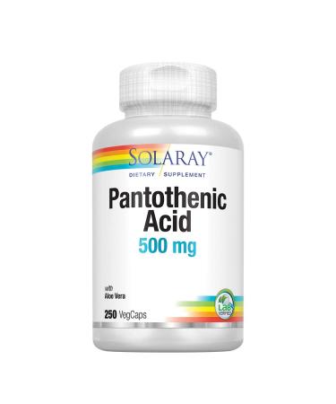 Solaray Pantothenic Acid 500 mg 250 VegCaps