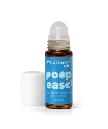 Plant Therapy Kids PoopEase Essential Oil Roll-On 30 mL (1 oz) Eases Bloating Cramps and Constipation Safe & Effective for Kids & Adults Easy Mess-Free Application