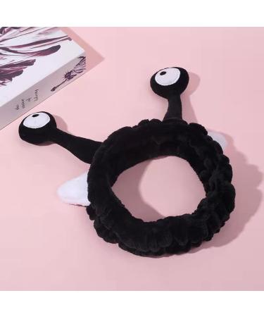 Nawjue 2 Pieces Makeup Spa Headband Set - Coral Fleece Animal Headbands for Women - Perfect for Washing Face and Shower - Black+Blue - Buy Online on GoSupps.com