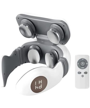 Yusat electrical cervical spine massage device with remote control 5 massage modes floating 3D massage head massager with integrated magnet