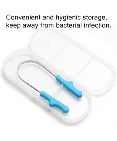 Stainless Steel Tongue Scraper for Oral Care | Fight Bad Breath | Includes Storage Box - Buy Online on GoSupps.com