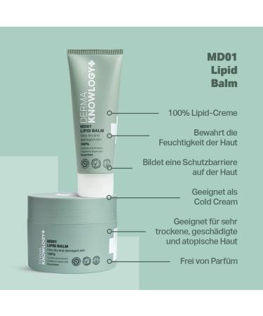 Dermaknowlogy MD01 Cream - Psoriasis Eczema & Neurodermatitis Relief | 175ml - Moisturizing Fragrance-Free Allergy Certified for Very Dry Skin - Buy Online on GoSupps.com