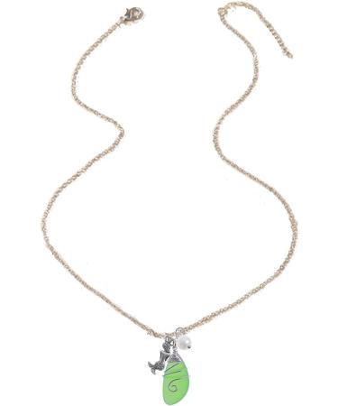 Southjieling Ocean-Style Charm Necklace | Colorful Sea Glass Collarbone Chain Jewelry - Buy Online on GoSupps.com