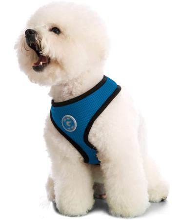 Gooby Soft Mesh Dog Harness - All Weather Breathable Harness for Small Dogs - Sea Blue, Small Chest 11.75-15.5 - Buy Online on GoSupps.com