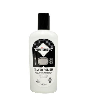 Tarni-Sheild Silver Polish - Clean Polish and Protect Against Tarnish - 8 Ounces Safely Cleans Silver Copper Brass and Other Metals in Just One Application 8 Fl Oz (Pack of 1)
