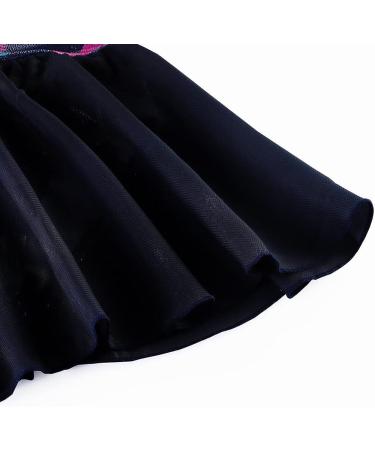 Girls Long Sleeve Skirted Leotard for Gymnastics & Dance | Unicorn Mermaid Rainbow Skirt | Size 4-5T | Blue Dinosaur - Buy Online on GoSupps.com
