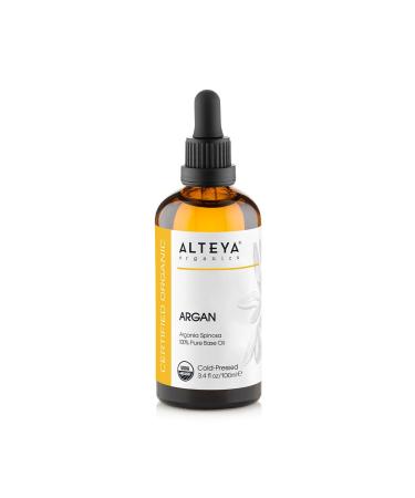 Altenya organic argan oil 100 ml- 100% USDA-certified pure natural cold-pressed argan carrier oil- nutrient and moisturizing premium skin care with therapeutic quality