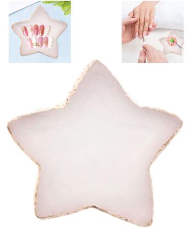 Resin Nail Art Palette Star Shaped Painting Color Mixing Plate Cosmetic Mixing Tools White Nail Tech Supplies - Buy Online on GoSupps.com