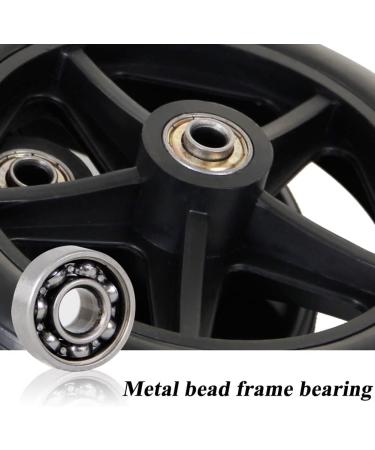 Wheelchair Wheels Wheelchair Front Castor Wheelchair Wheel Replacement 8 inch Wheelchair Front Wheel 1 pair Wheelchair Wheel Casters 8mm Bearings(gray black) (Color : Grey)(Grey) - Buy Online on GoSupps.com