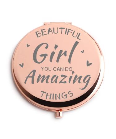 Teen Girl Gifts for Girl Travel Pocket Mirror Inspirational Gifts for Daughter Sister BFF Sister You Can Do Amazing Things Congratulations Gifts for Girl