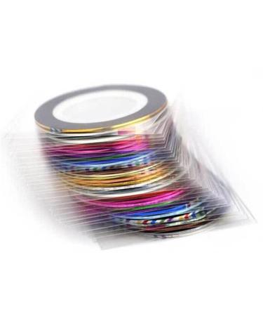 Haobase 30pcs Mixed Color Nail Art Striping Tape - Decorative Stickers for Natural & Artificial Nails - International Shipping Available - Buy Online on GoSupps.com