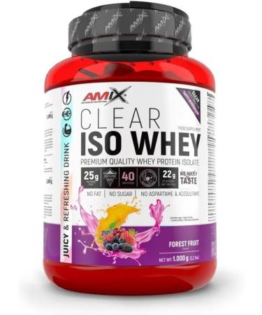 Amix Clear Iso Whey Protein 1 Kg Crystalline Whey Protein Isolate Refreshing FlavorsPromotes the increase and maintenance of muscle mass + Easy Dissolution Forest Fruit Flavor - Buy Online on GoSupps.com