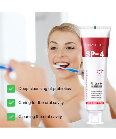 SP-4 Probiotics Whitening Toothpaste | Fresh Breath & Lightening Formula for Adults - Buy Online on GoSupps.com