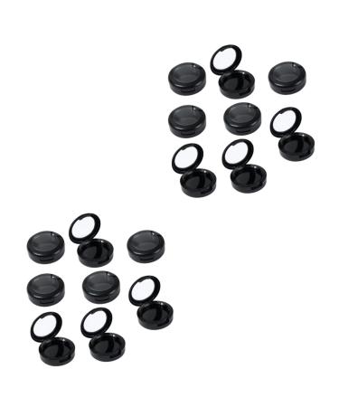 Beavorty 16 Pcs Eyeshadow Cosmetic Sample Jars Makeup Samples Makeup Tool Eye Shadow Eyelash Empty Travel 3.8*3.8cmx2pcs Blackx2pcs