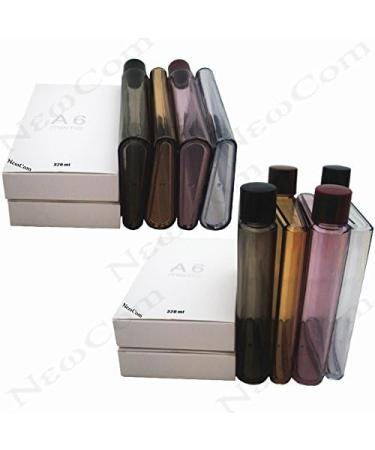 Newcom Portable Stylish Flat BPA-Free A6 Clear Drink/Water Bottle - Buy Online on GoSupps.com