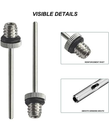 10 Pack Ball Pump Needles - Universal Double-Hole Inflatable Needles for Basketball Volleyball Rugby and Football - Buy Online on GoSupps.com