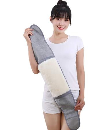 Qchomee Winter Thicken Cashmere Waist Warmer Band Thermal Abdominal Binder Stomach Lumbar Back Support Brace Wrap Belt Kidney Pain Relief Recovery for Women Men Waistline 34-43inch Grey - Buy Online on GoSupps.com