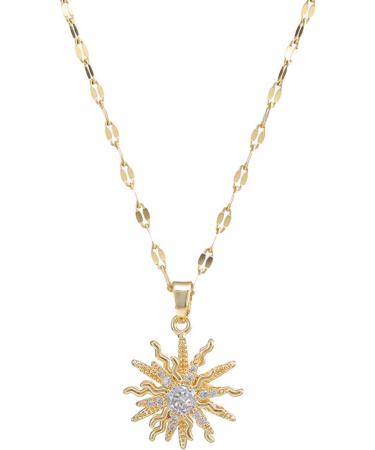 OralGos Rotating Cubic Zirconia Flower Pendant Necklace | Adjustable Choker Fashion Jewelry - International Shipping - Buy Online on GoSupps.com